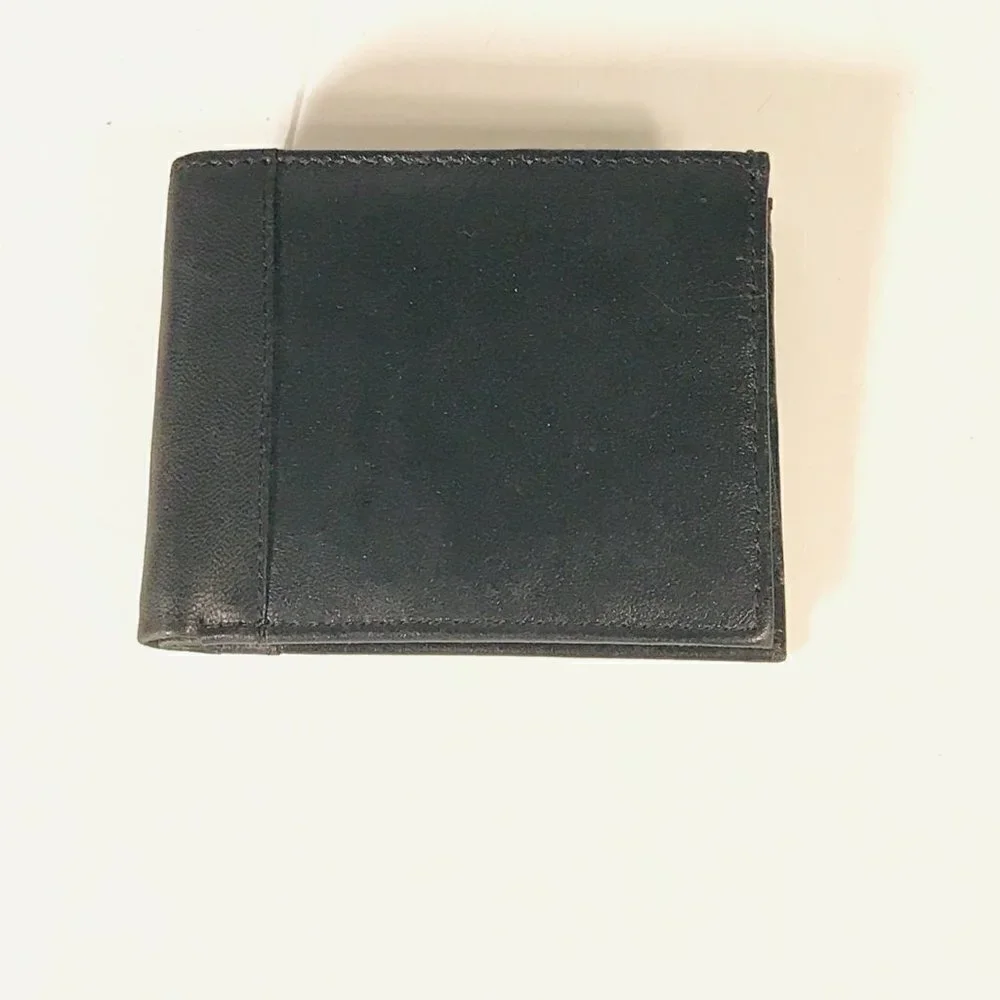 Black Genuine Leather Mens Wallet